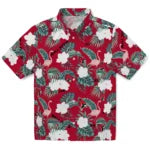 Ball State Cardinals Hawaiian Shirt - Flamingo and Hibiscus | Hula Hawaiian Shirts