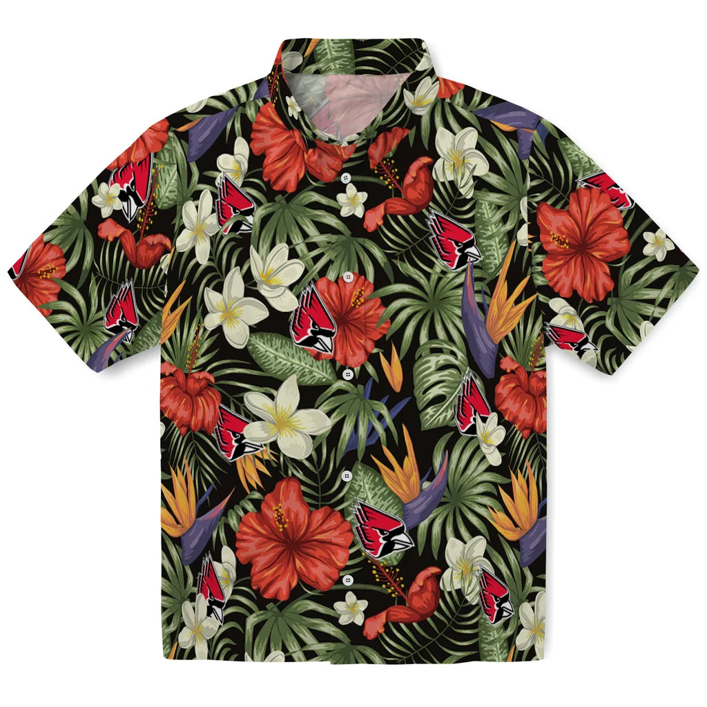 Ball State Cardinals Hawaiian Shirt - Hawaii Floral Hibiscus | Hula Hawaiian Shirts