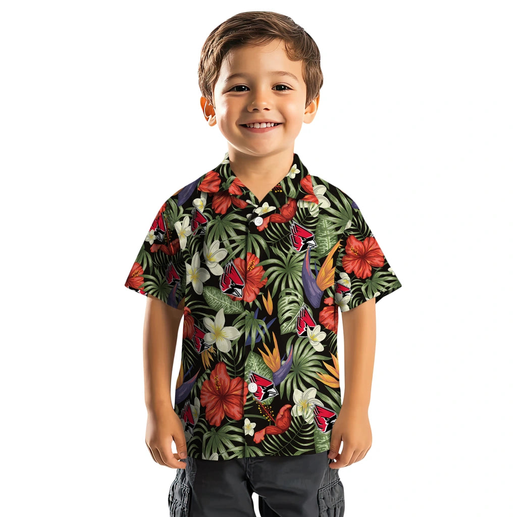 Ball State Cardinals Hawaiian Shirt - Hawaii Floral Hibiscus | Hula Hawaiian Shirts