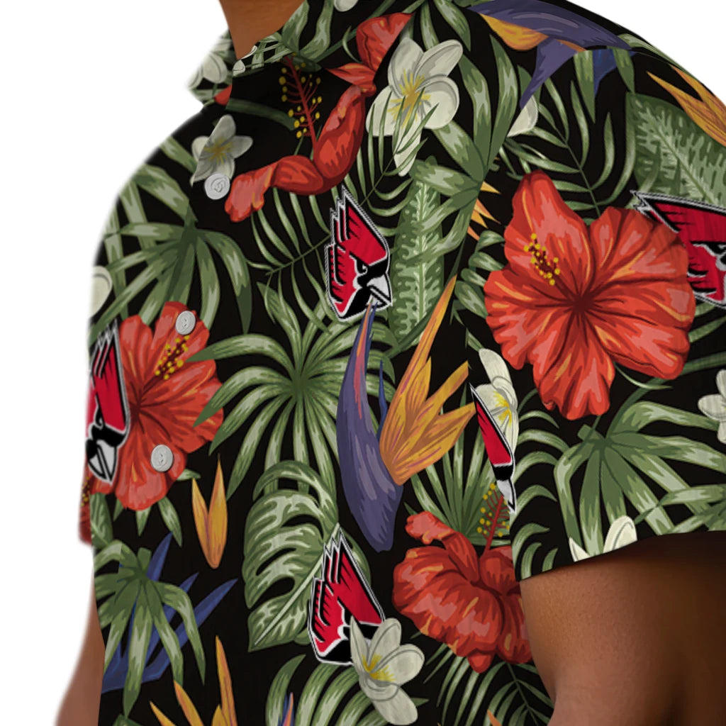 Ball State Cardinals Hawaiian Shirt - Hawaii Floral Hibiscus | Hula Hawaiian Shirts