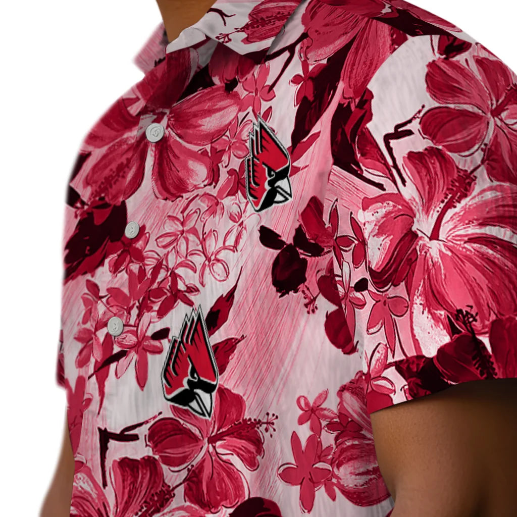 Ball State Cardinals Hawaiian Shirt - Hibiscus Arrangement | Hula Hawaiian Shirts