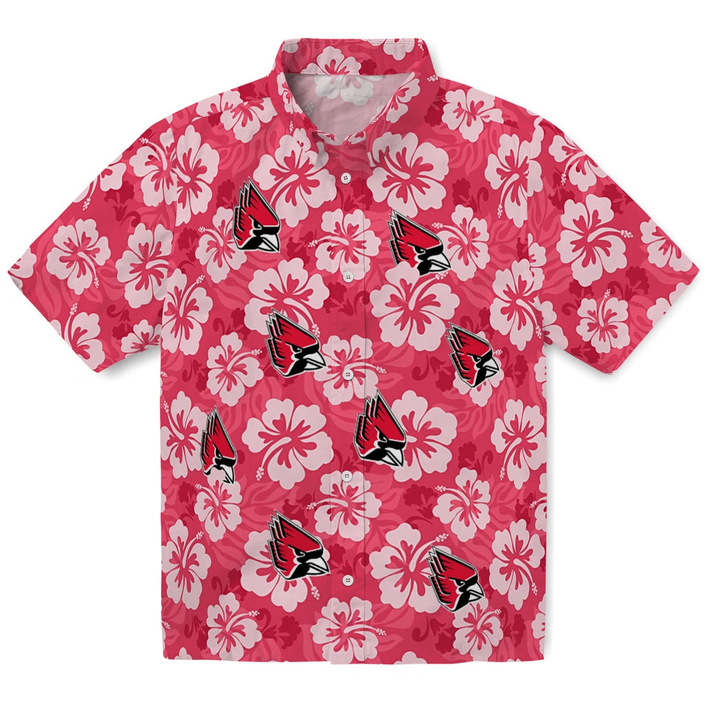Ball State Cardinals Hawaiian Shirt - Hibiscus Cluster | Hula Hawaiian Shirts