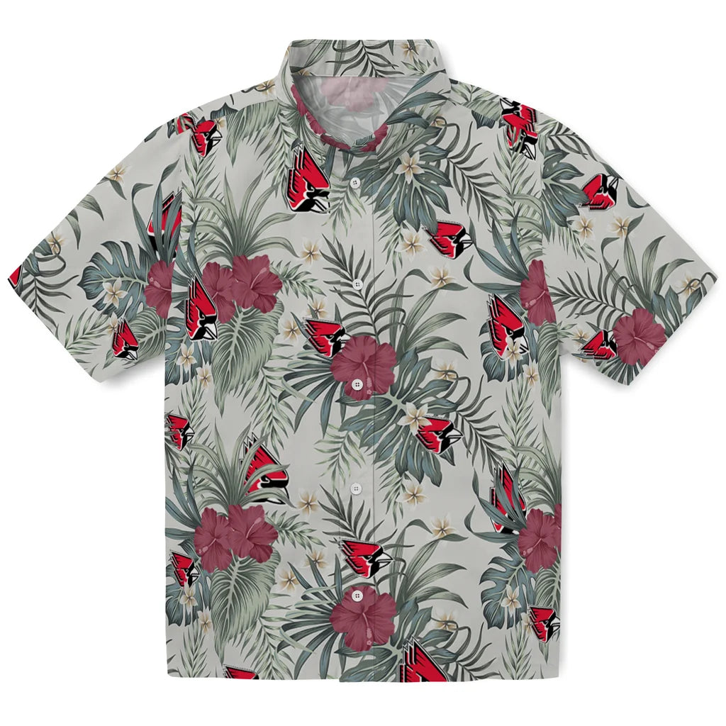 Ball State Cardinals Hawaiian Shirt - Hibiscus Designs | Hula Hawaiian Shirts