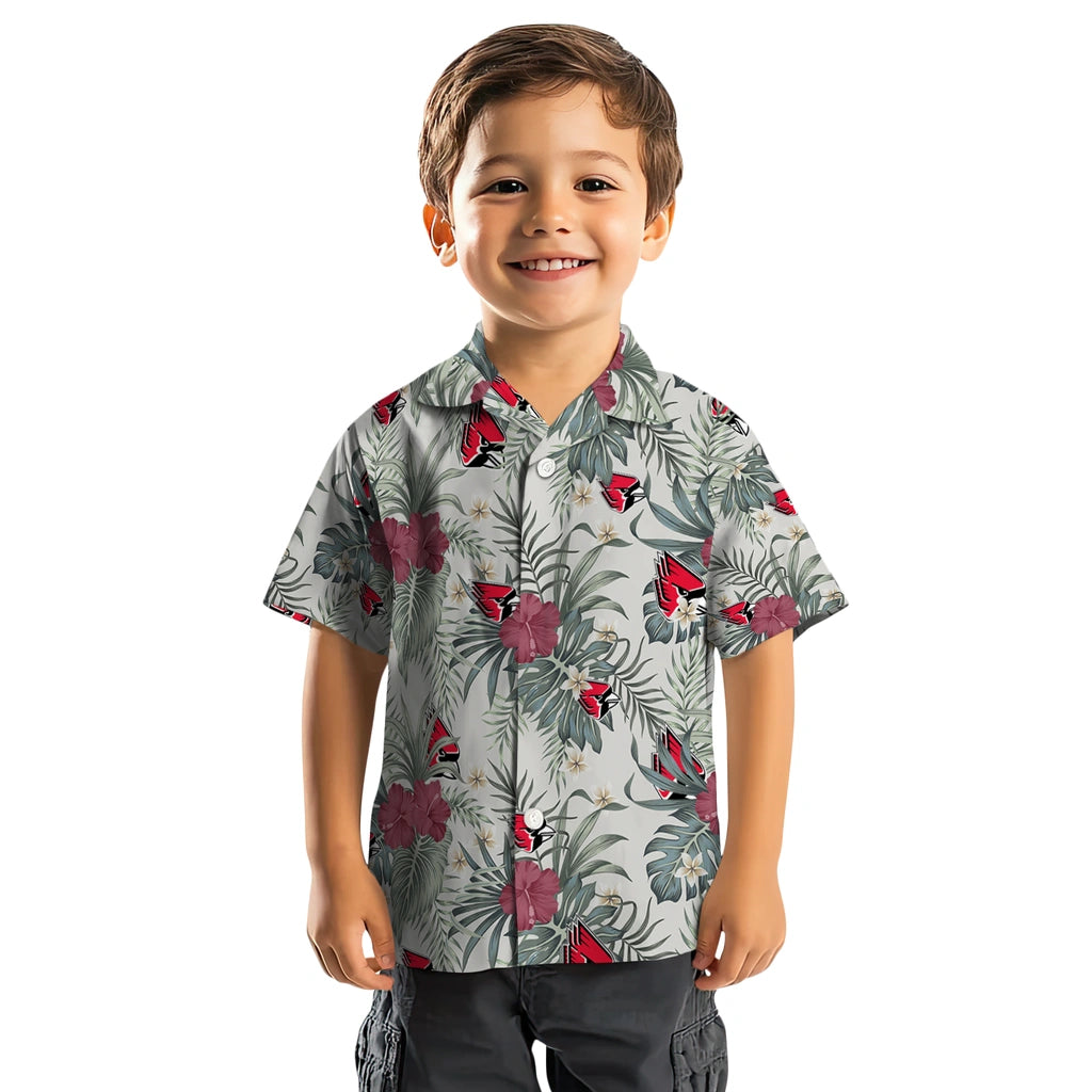 Ball State Cardinals Hawaiian Shirt - Hibiscus Designs | Hula Hawaiian Shirts