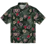 Ball State Cardinals Hawaiian Shirt - Hibiscus Leaves Pattern | Hula Hawaiian Shirts