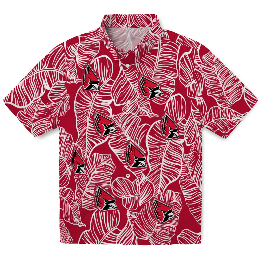Ball State Cardinals Hawaiian Shirt - Leaf Outline | Hula Hawaiian Shirts