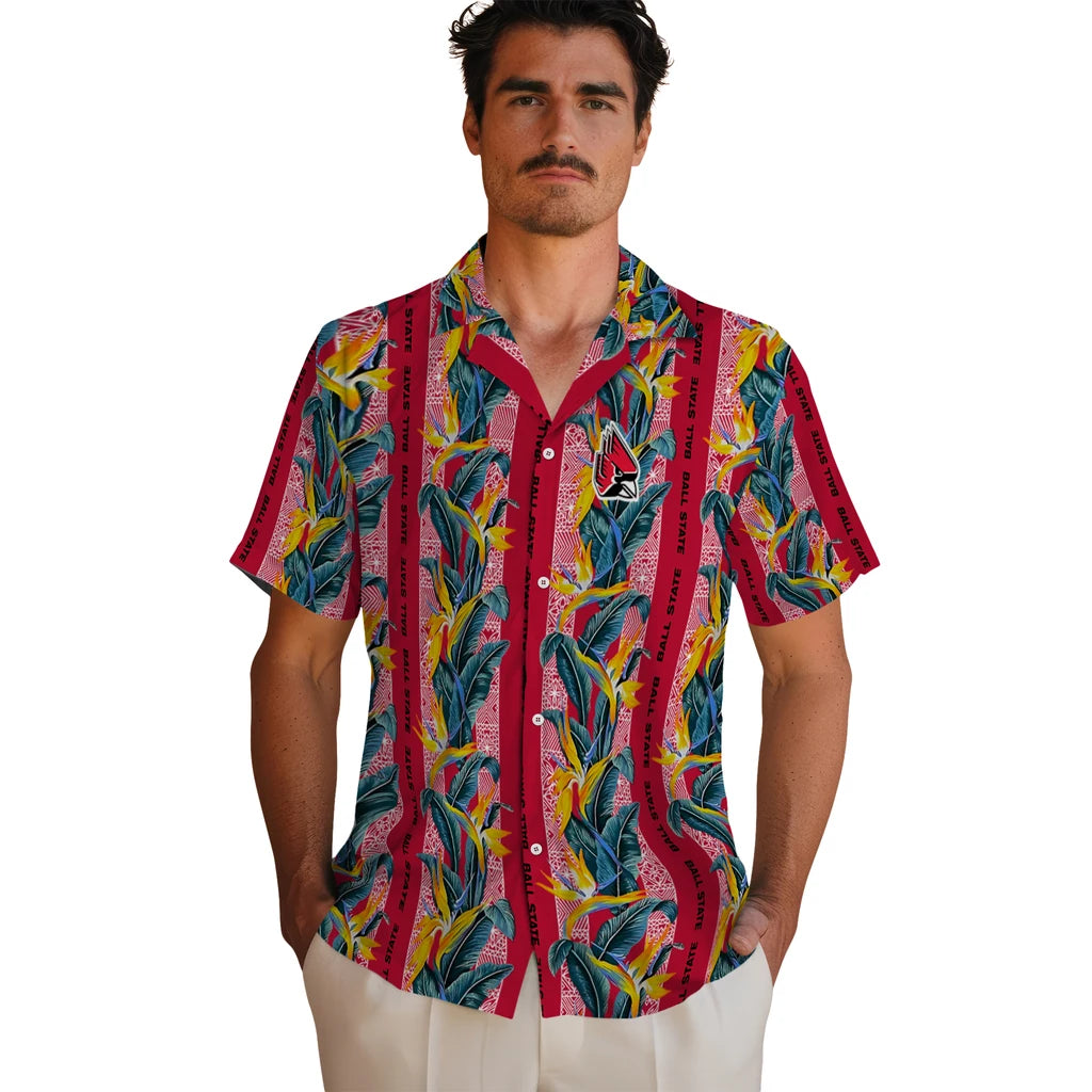 Ball State Cardinals Hawaiian Shirt - Paradise Vines | Hula Hawaiian Shirts