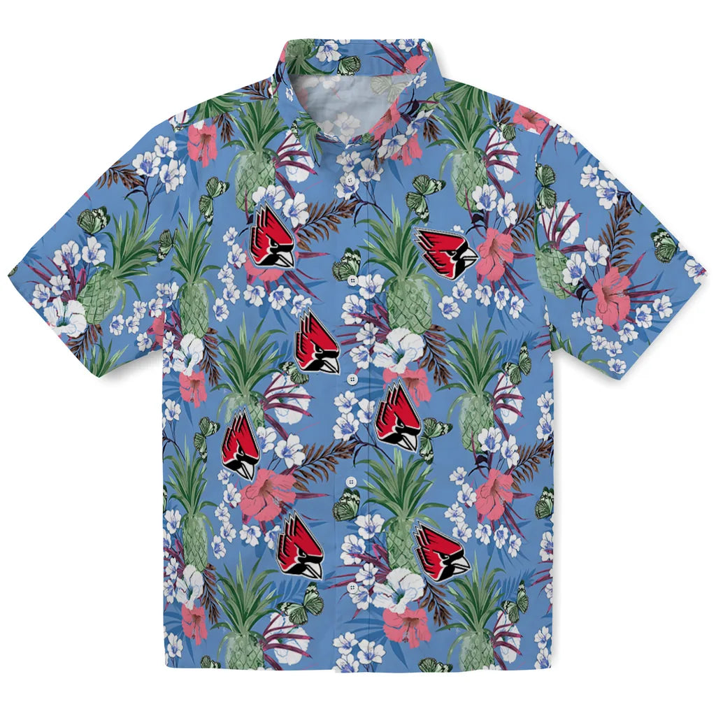 Ball State Cardinals Hawaiian Shirt - Pineapple Bouquet | Hula Hawaiian Shirts