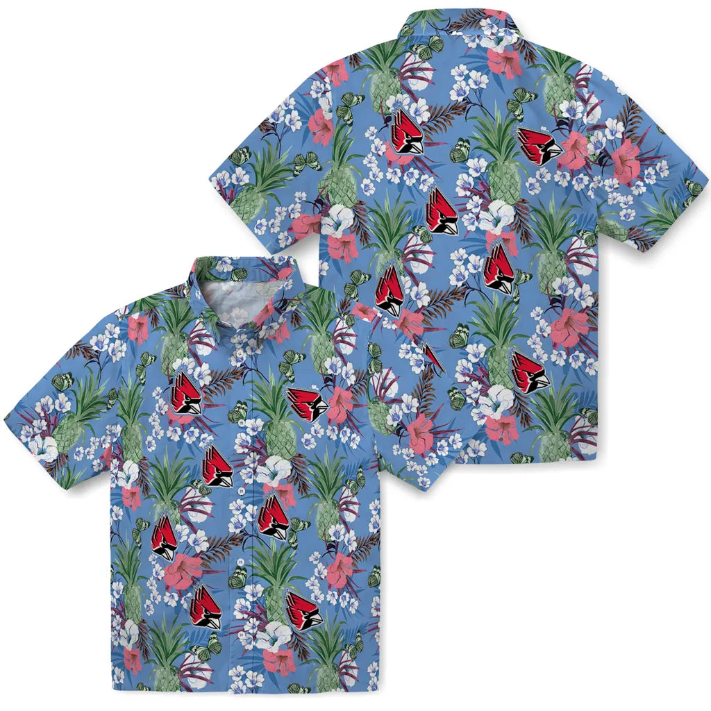 Ball State Cardinals Hawaiian Shirt - Pineapple Bouquet | Hula Hawaiian Shirts