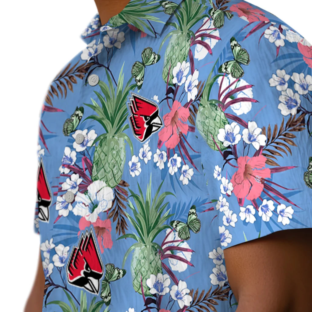 Ball State Cardinals Hawaiian Shirt - Pineapple Bouquet | Hula Hawaiian Shirts