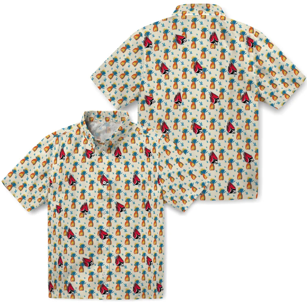 Ball State Cardinals Hawaiian Shirt - Pineapple Delight | Hula Hawaiian Shirts