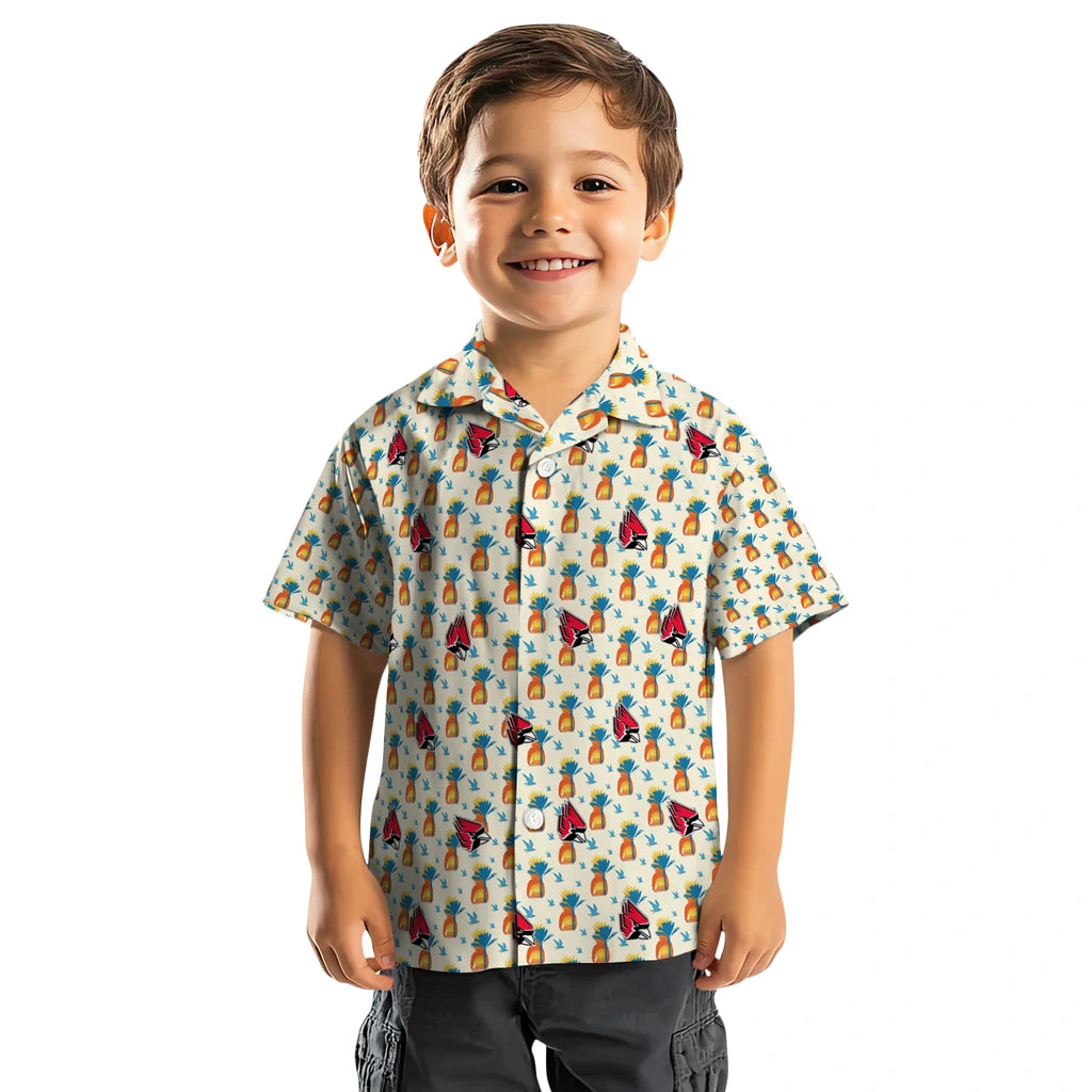 Ball State Cardinals Hawaiian Shirt - Pineapple Delight | Hula Hawaiian Shirts