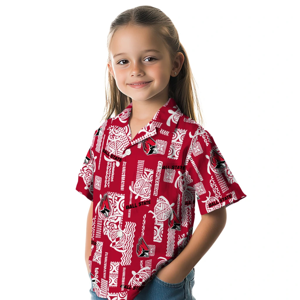 Ball State Cardinals Hawaiian Shirt - Turtle Lines | Hula Hawaiian Shirts