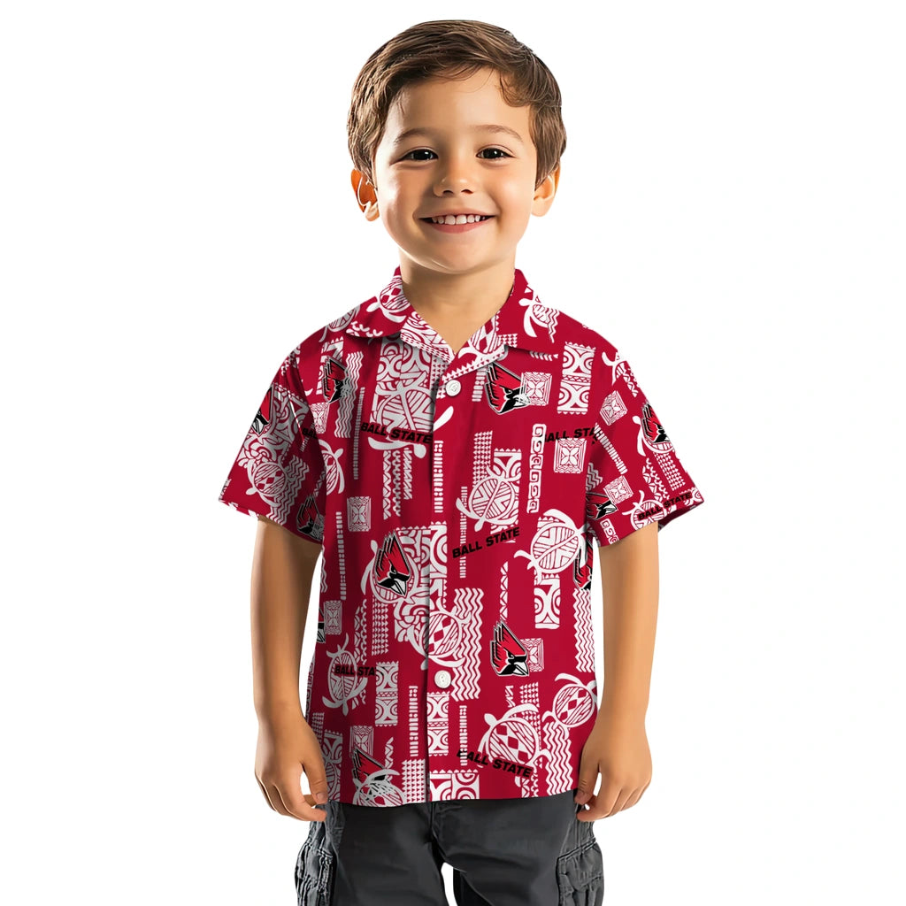 Ball State Cardinals Hawaiian Shirt - Turtle Lines | Hula Hawaiian Shirts
