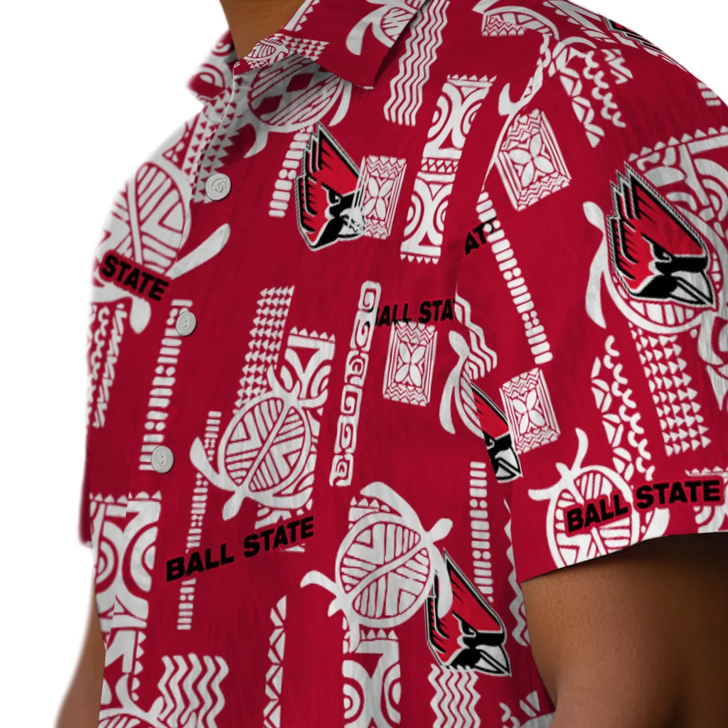 Ball State Cardinals Hawaiian Shirt - Turtle Lines | Hula Hawaiian Shirts