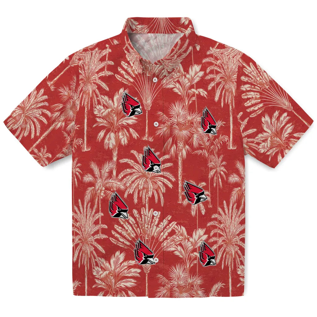 Ball State Cardinals Hawaiian Shirt - Vintage Palm Tree | Hula Hawaiian Shirts