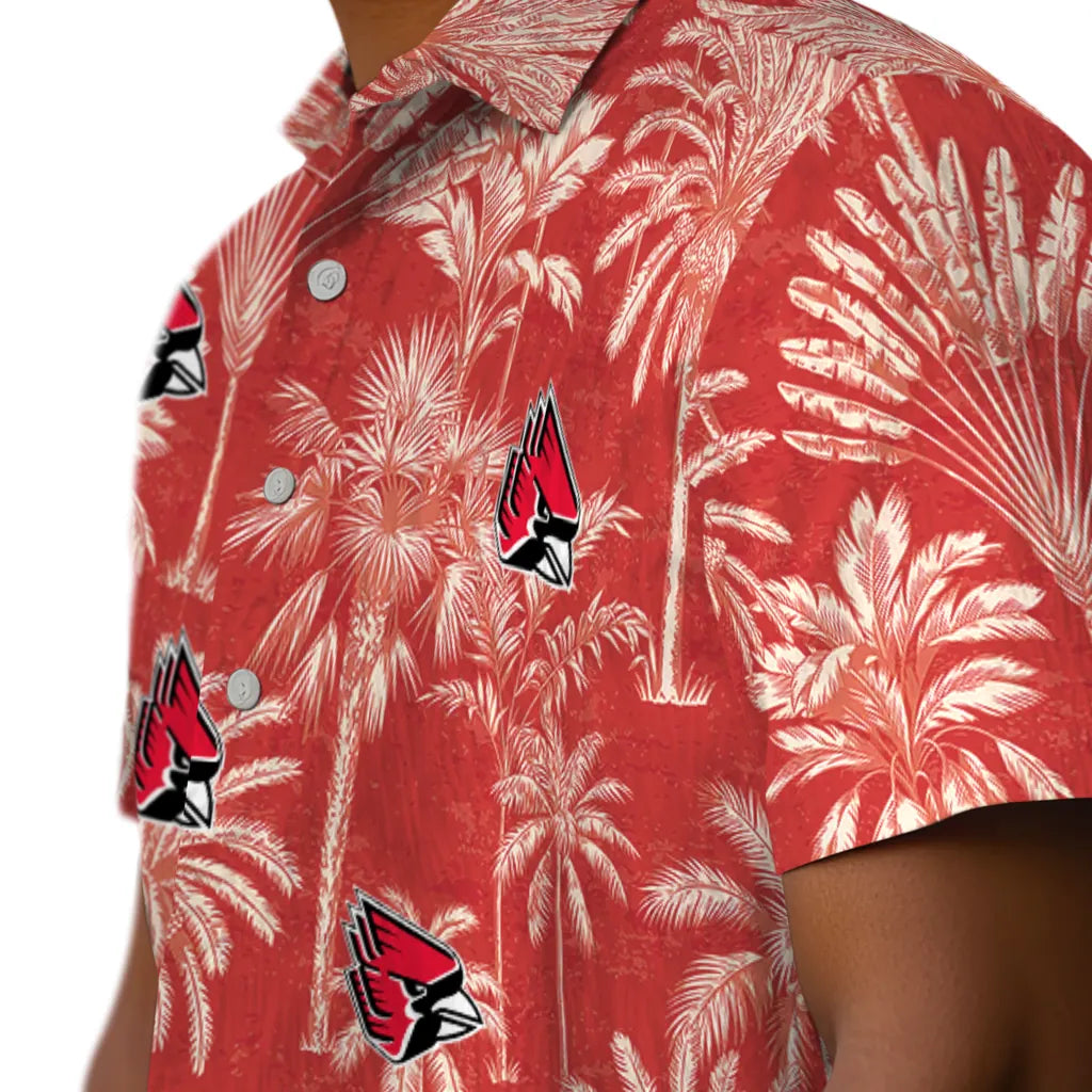 Ball State Cardinals Hawaiian Shirt - Vintage Palm Tree | Hula Hawaiian Shirts