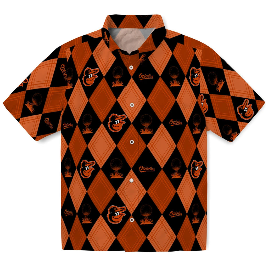 Baltimore Orioles Hawaiian Shirt - Golfing Plaid | Hula Hawaiian Shirts