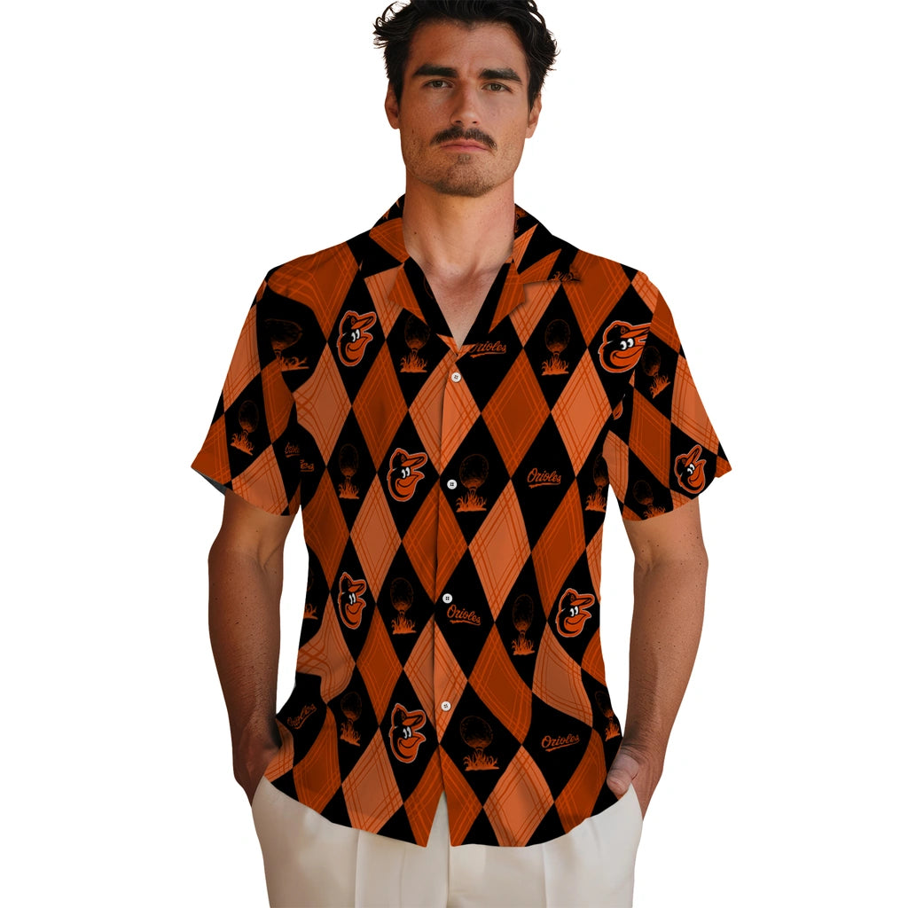 Baltimore Orioles Hawaiian Shirt - Golfing Plaid | Hula Hawaiian Shirts