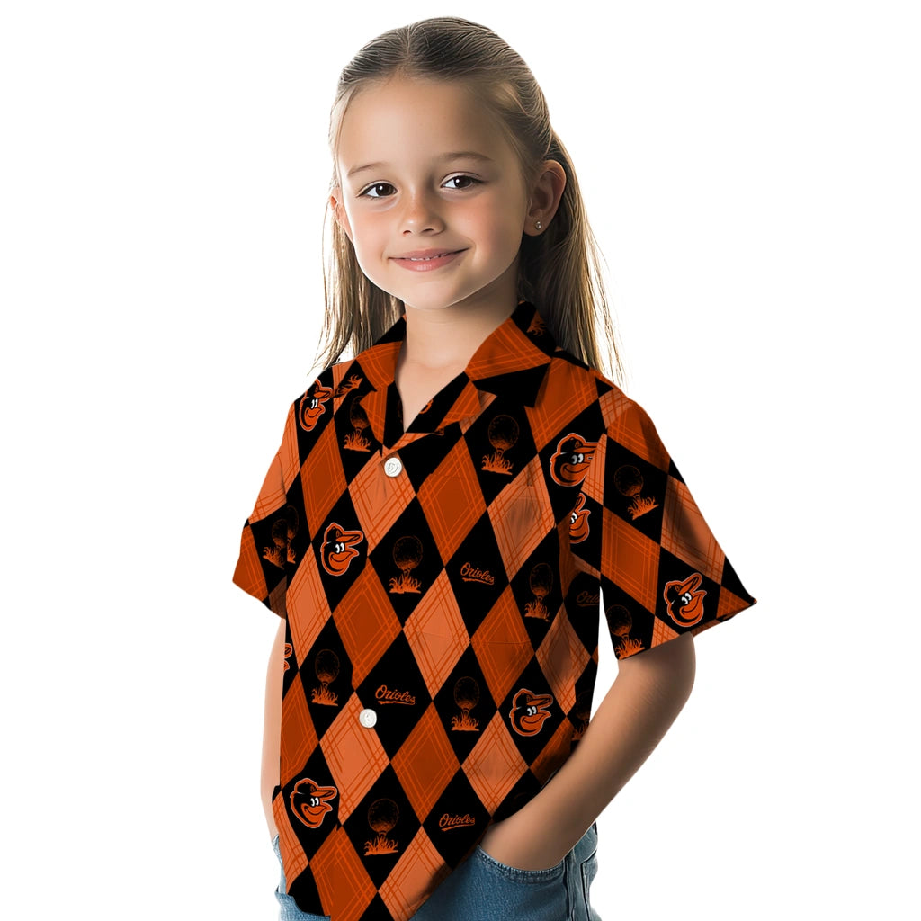 Baltimore Orioles Hawaiian Shirt - Golfing Plaid | Hula Hawaiian Shirts