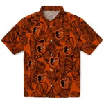 Baltimore Orioles Hawaiian Shirt - Leaf Outline | Hula Hawaiian Shirts