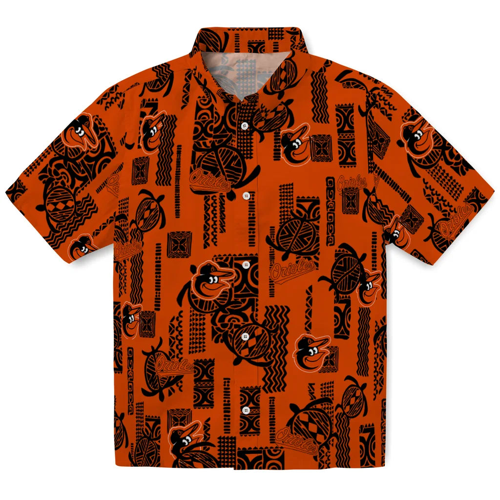 Baltimore Orioles Hawaiian Shirt - Turtle Lines | Hula Hawaiian Shirts