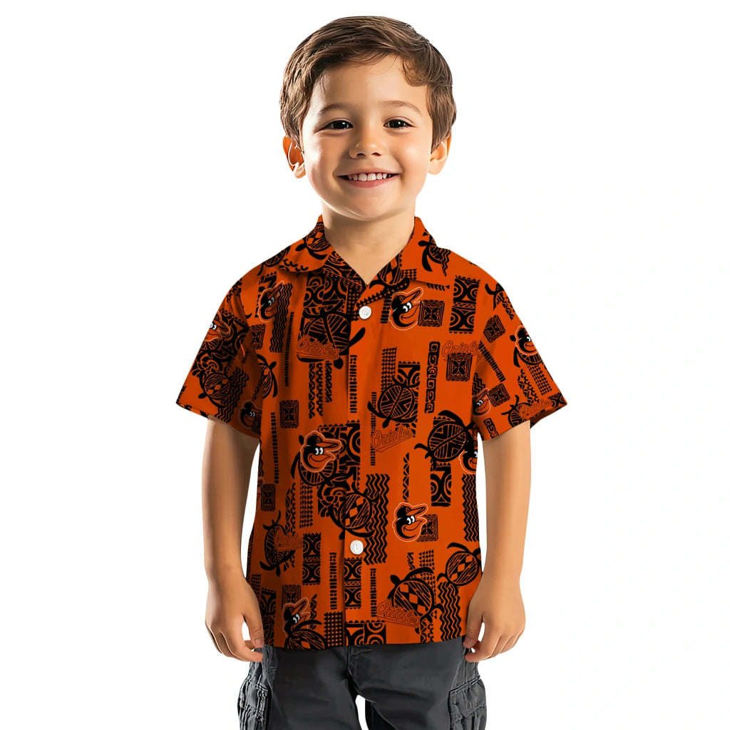 Baltimore Orioles Hawaiian Shirt - Turtle Lines | Hula Hawaiian Shirts