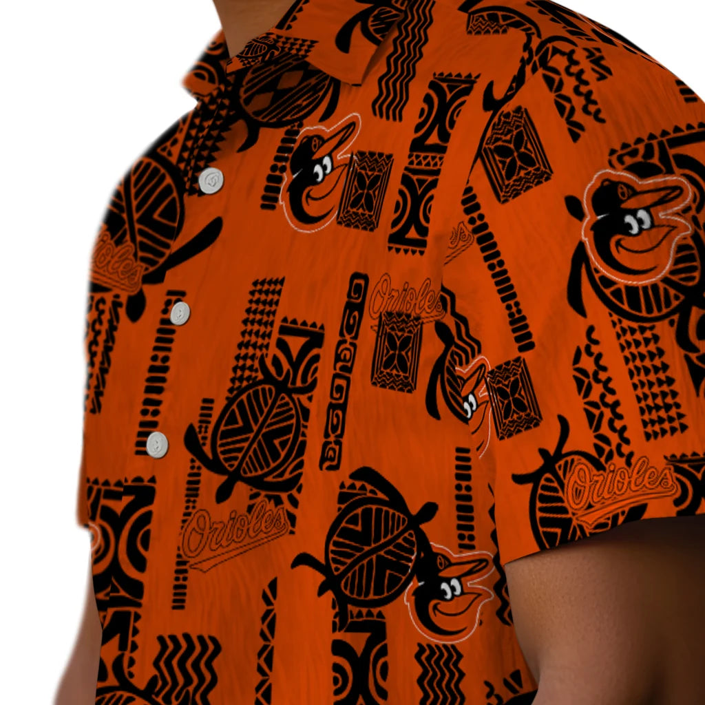 Baltimore Orioles Hawaiian Shirt - Turtle Lines | Hula Hawaiian Shirts