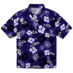 Baltimore Ravens Hawaiian Shirt - Hibiscus Flower Design | Hula Hawaiian Shirts