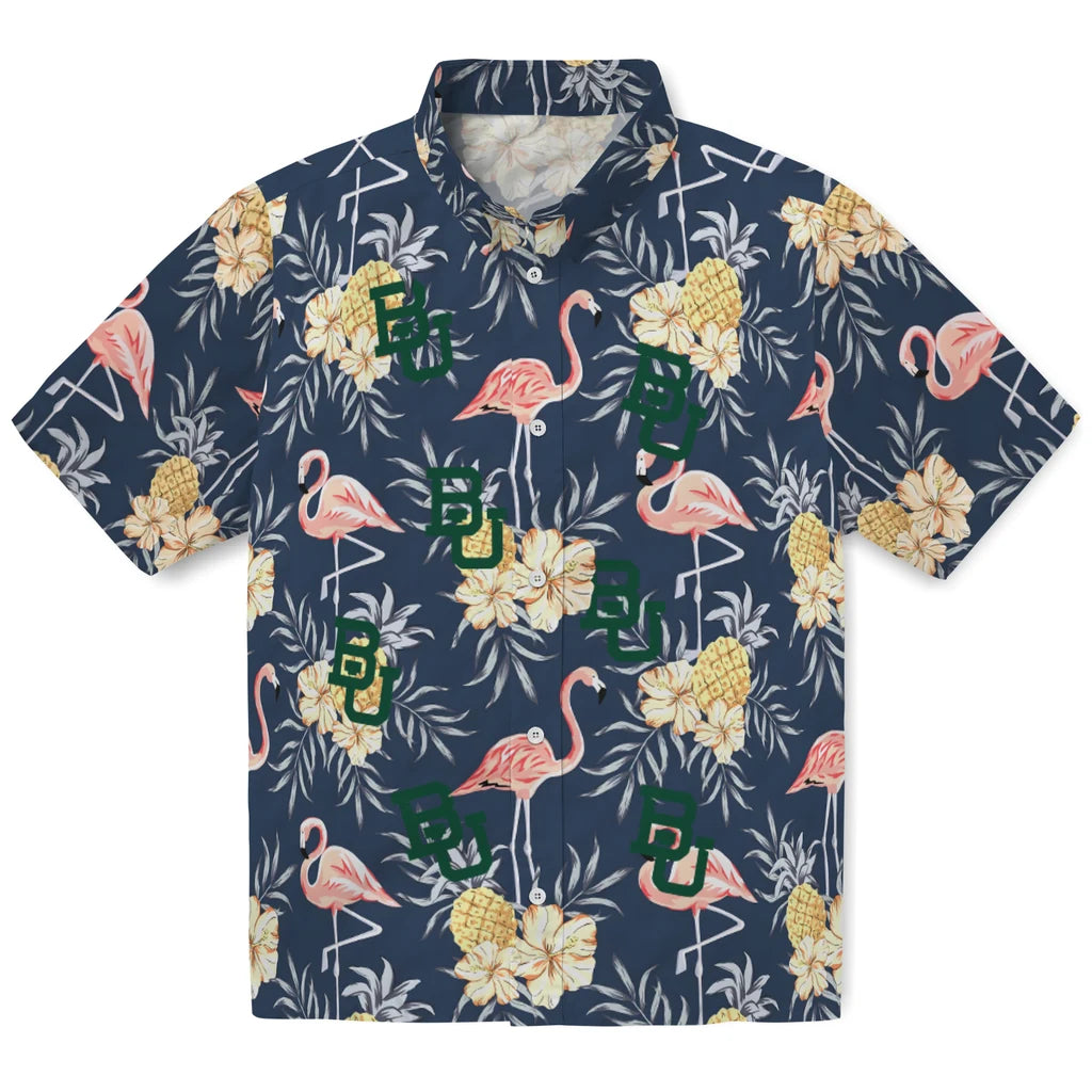 Baylor Bears Hawaiian Shirt - Flamingo Hibiscus | Hula Hawaiian Shirts