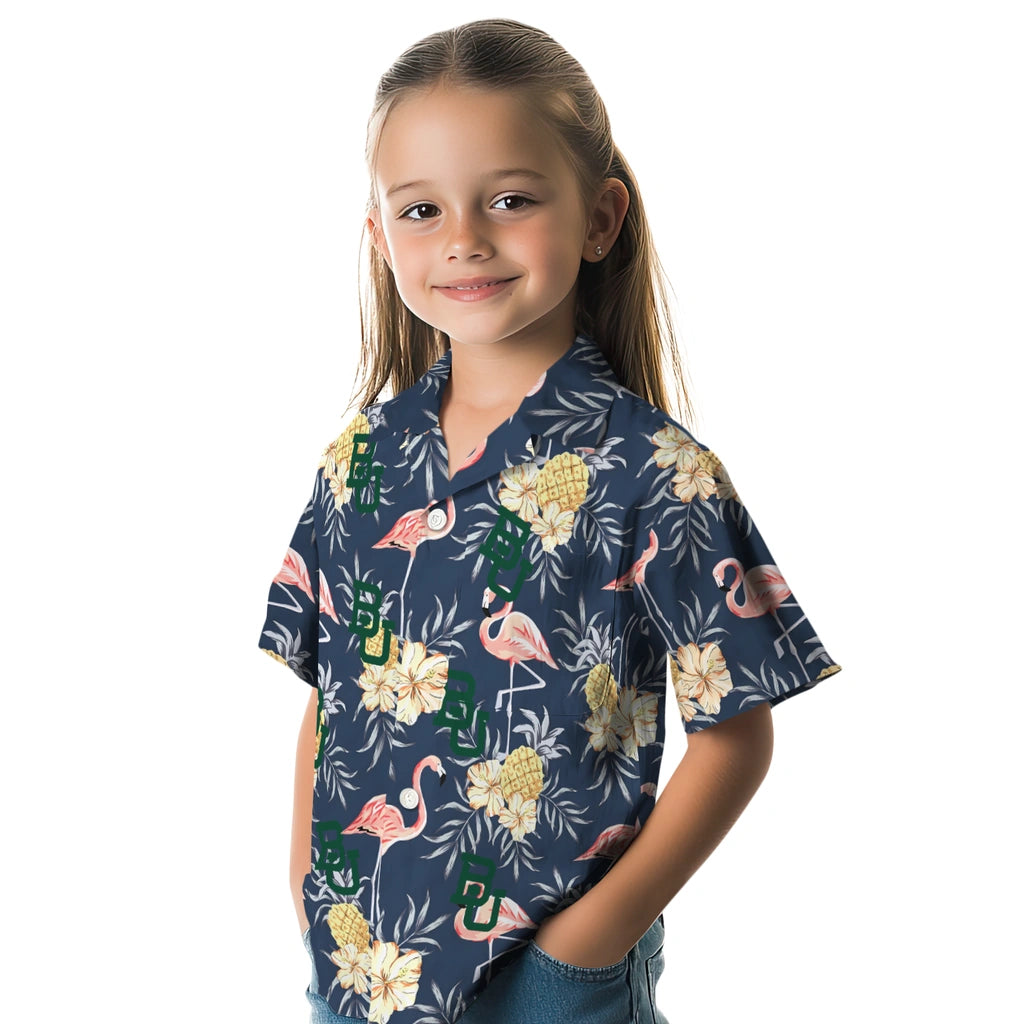 Baylor Bears Hawaiian Shirt - Flamingo Hibiscus | Hula Hawaiian Shirts
