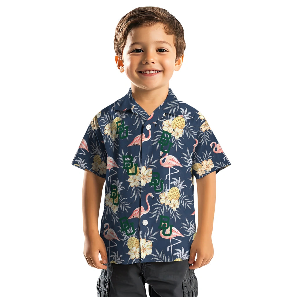 Baylor Bears Hawaiian Shirt - Flamingo Hibiscus | Hula Hawaiian Shirts
