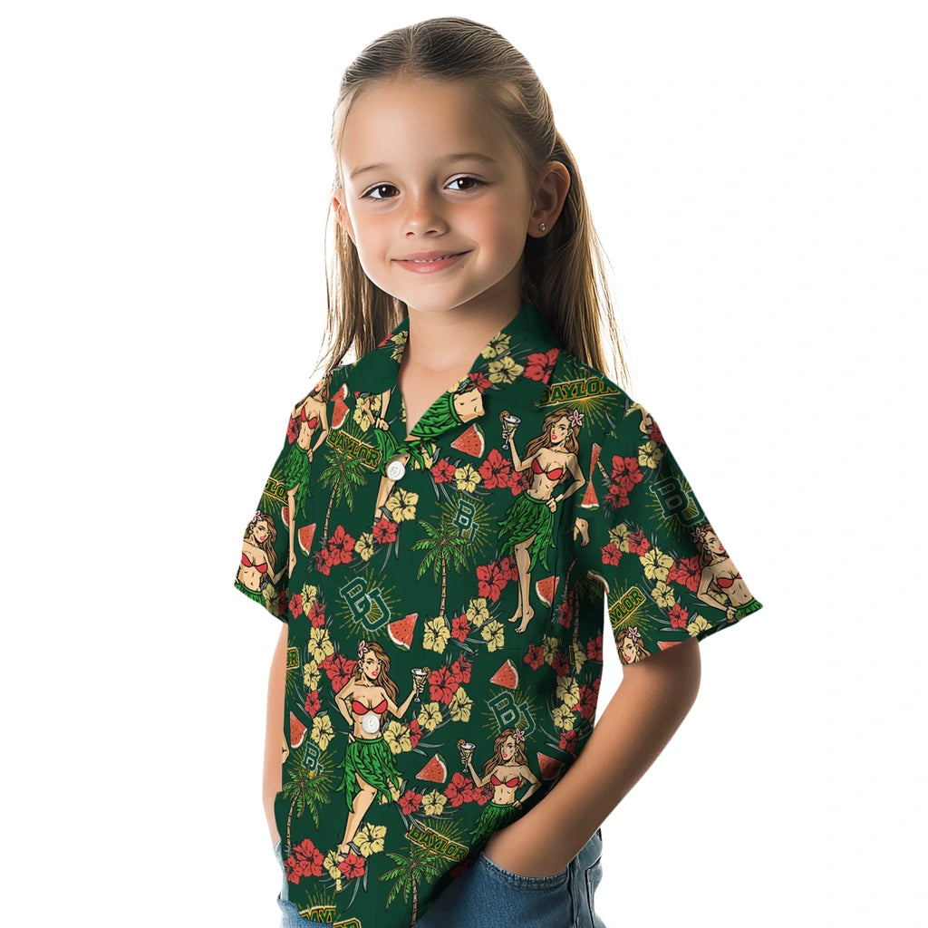 Baylor Bears Hawaiian Shirt - Hawaiian Girls Design | Hula Hawaiian Shirts