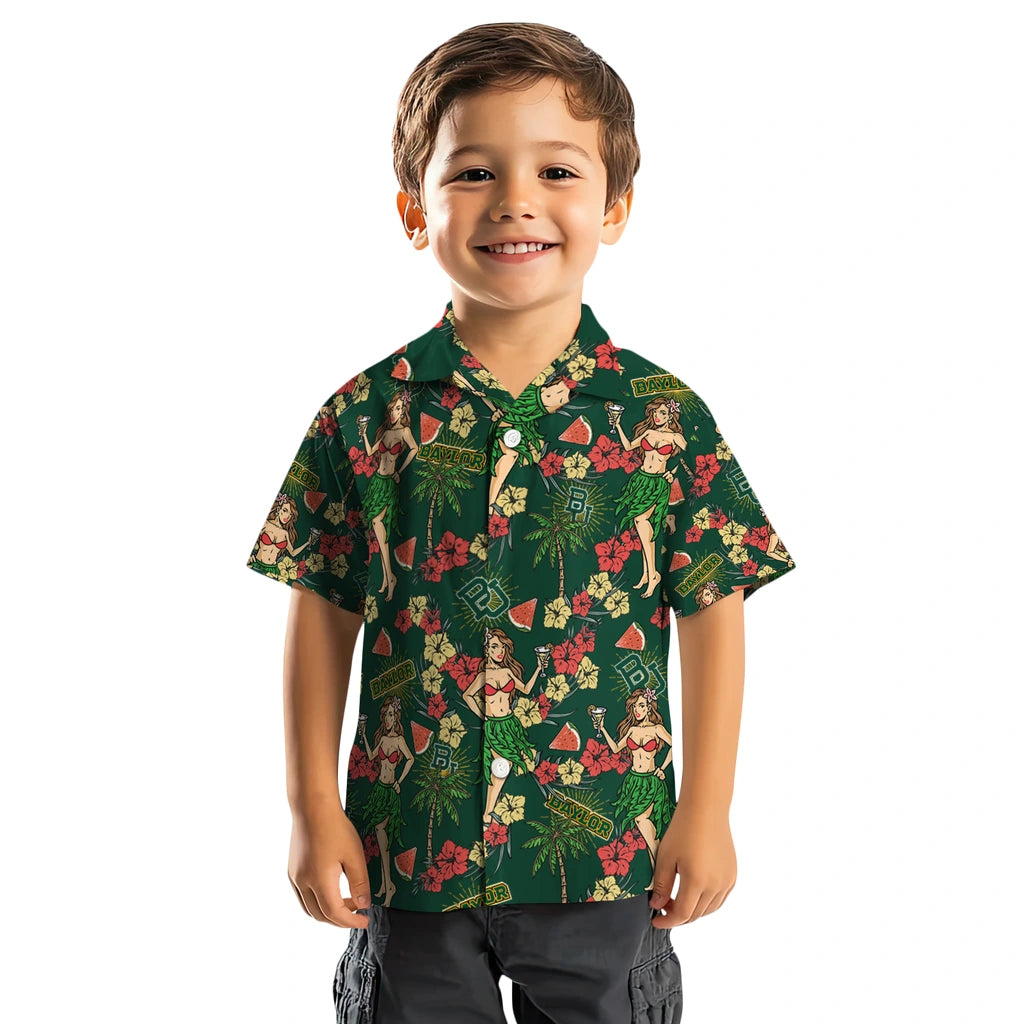 Baylor Bears Hawaiian Shirt - Hawaiian Girls Design | Hula Hawaiian Shirts