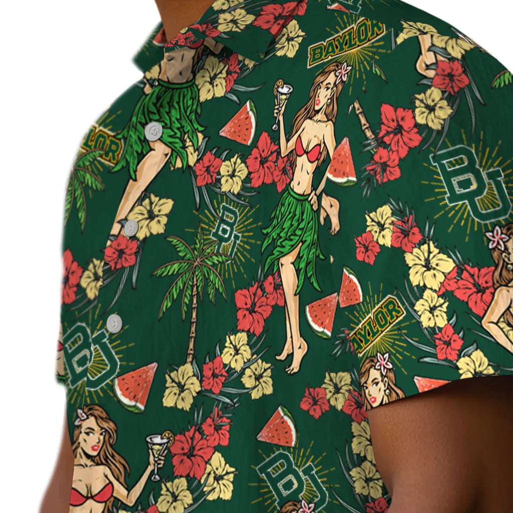 Baylor Bears Hawaiian Shirt - Hawaiian Girls Design | Hula Hawaiian Shirts