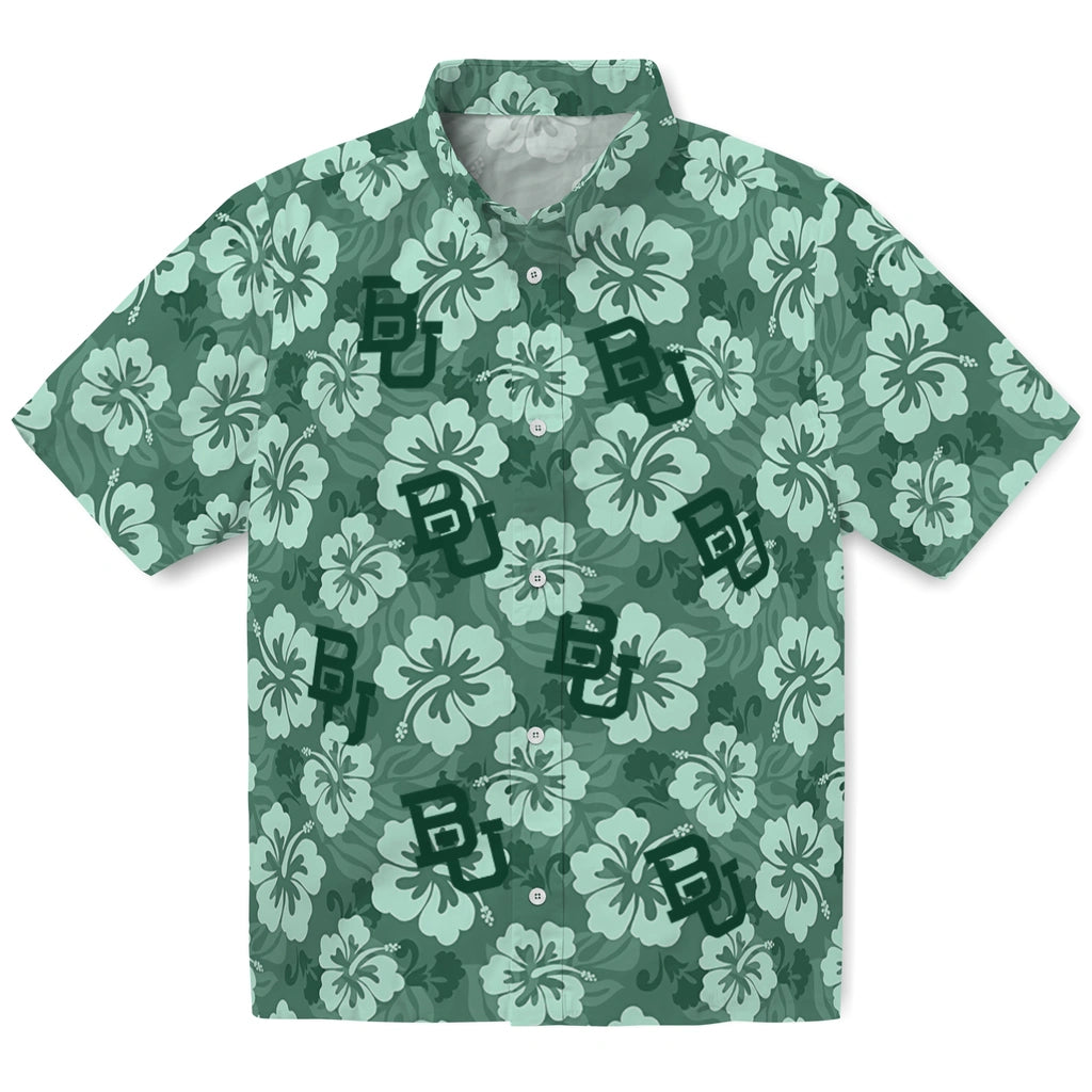 Baylor Bears Hawaiian Shirt - Hibiscus Cluster | Hula Hawaiian Shirts
