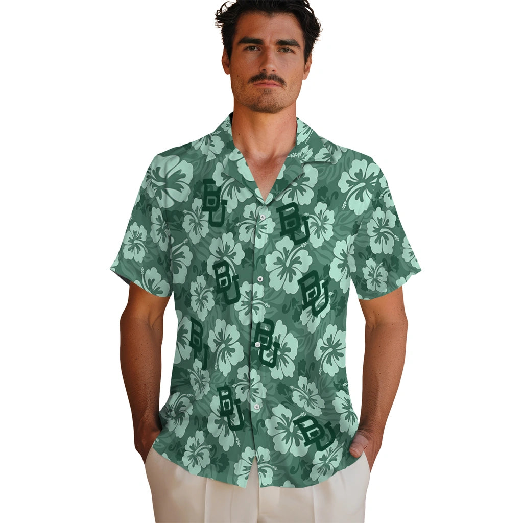 Baylor Bears Hawaiian Shirt - Hibiscus Cluster | Hula Hawaiian Shirts