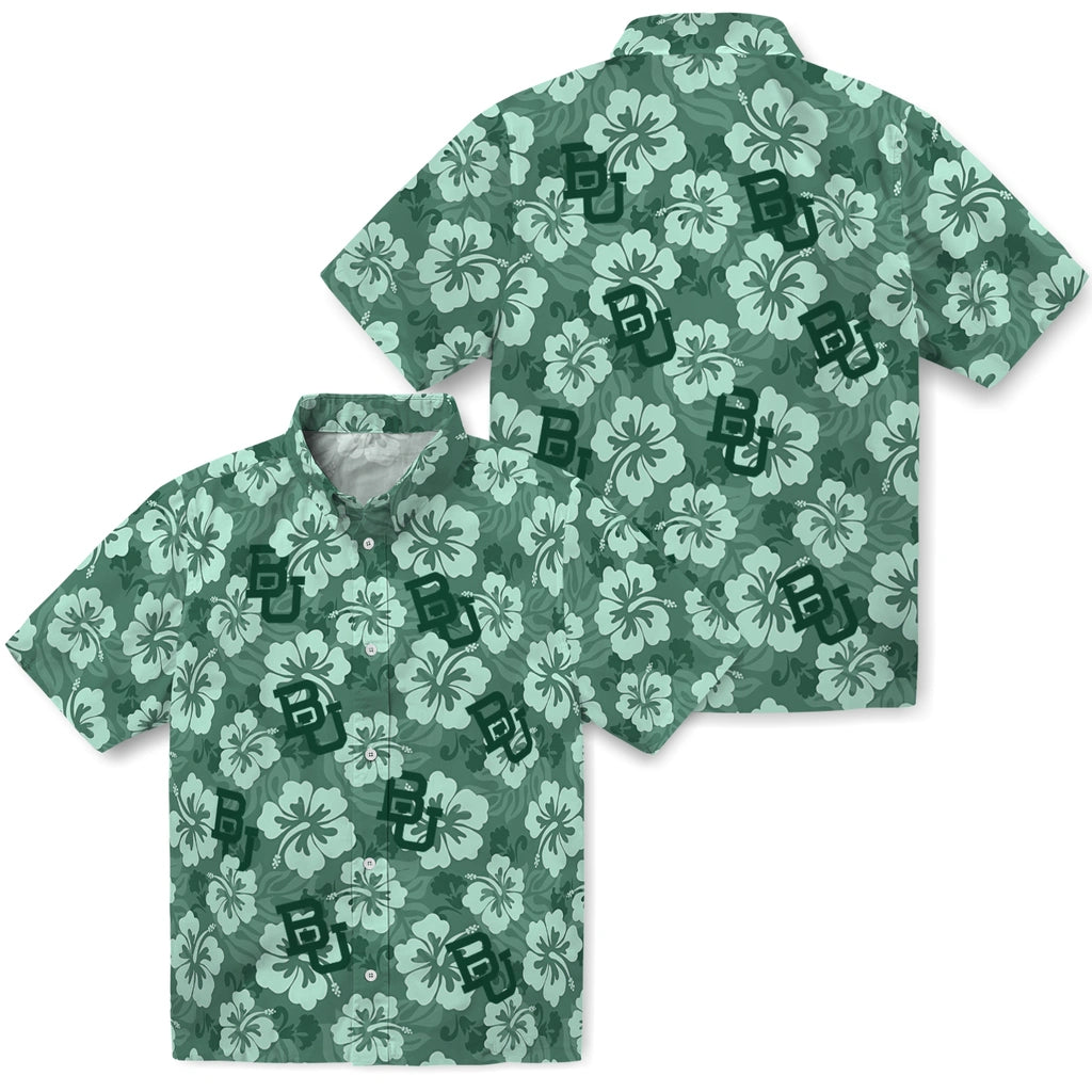 Baylor Bears Hawaiian Shirt - Hibiscus Cluster | Hula Hawaiian Shirts