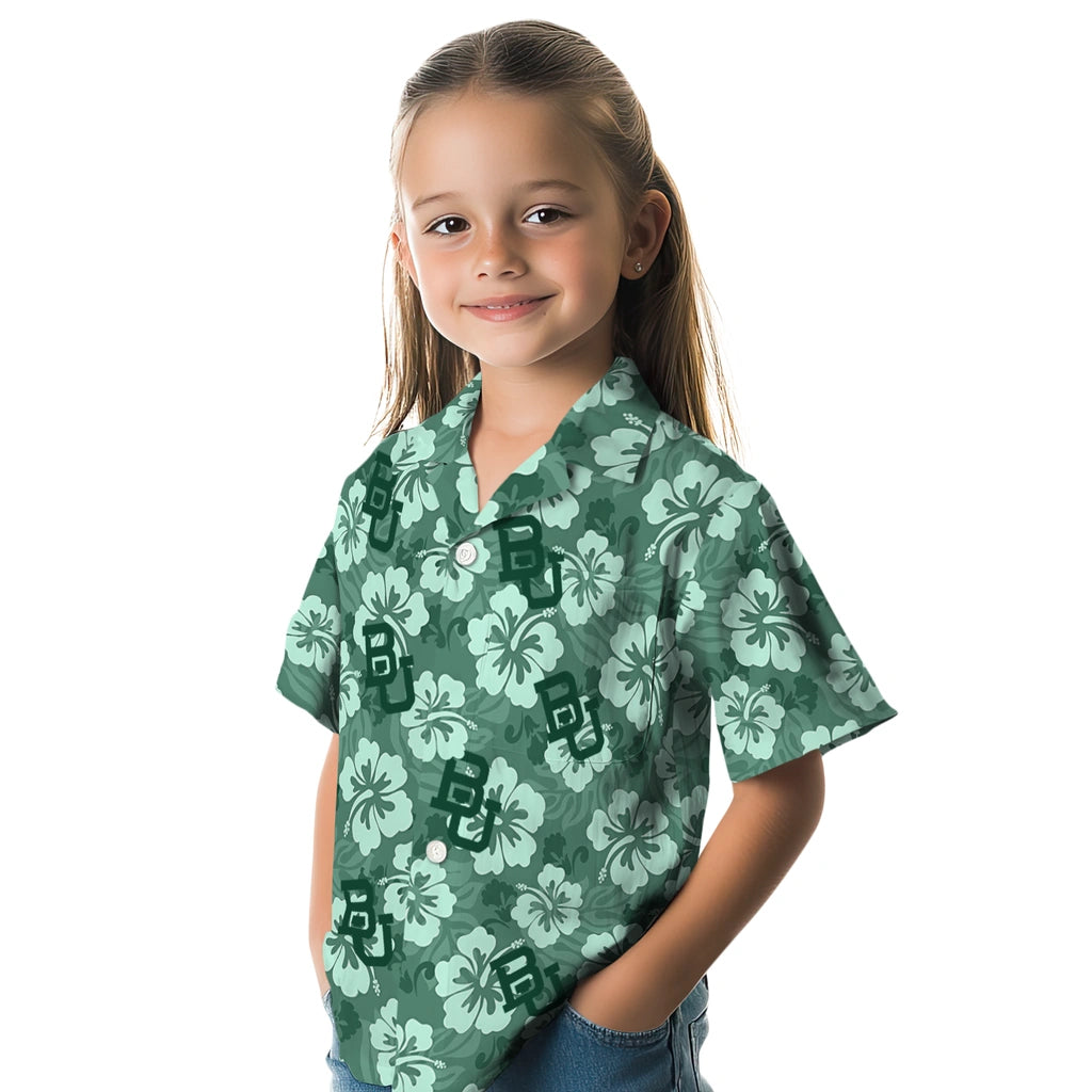 Baylor Bears Hawaiian Shirt - Hibiscus Cluster | Hula Hawaiian Shirts