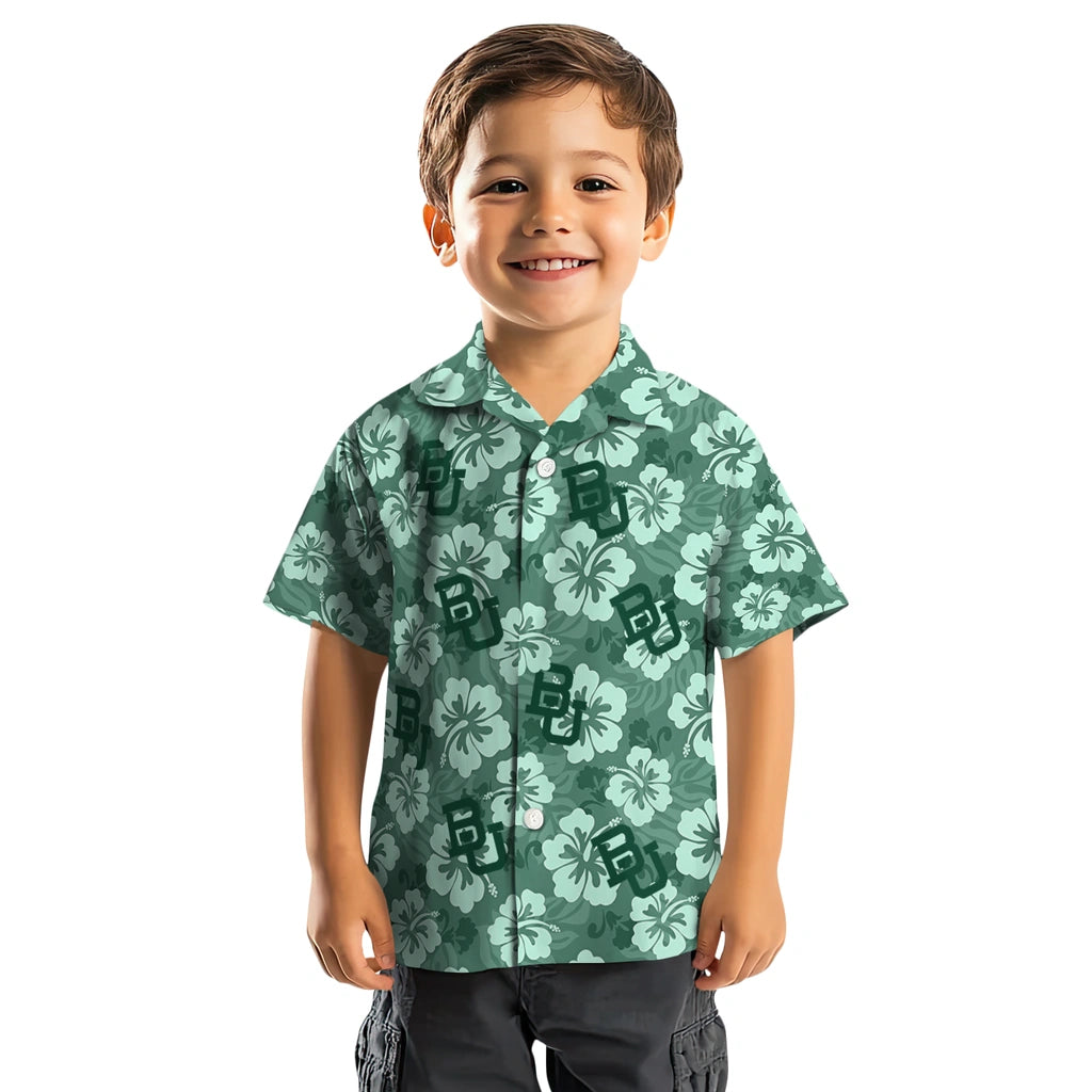Baylor Bears Hawaiian Shirt - Hibiscus Cluster | Hula Hawaiian Shirts