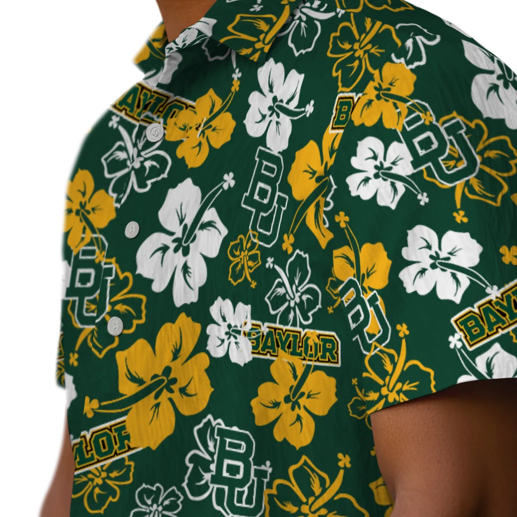 Baylor Bears Hawaiian Shirt - Hibiscus Flower Design | Hula Hawaiian Shirts