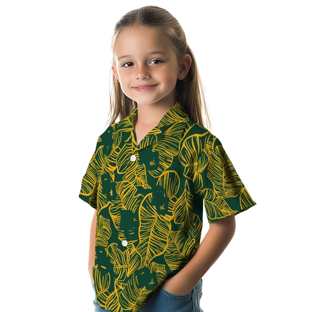 Baylor Bears Hawaiian Shirt - Leaf Outline | Hula Hawaiian Shirts