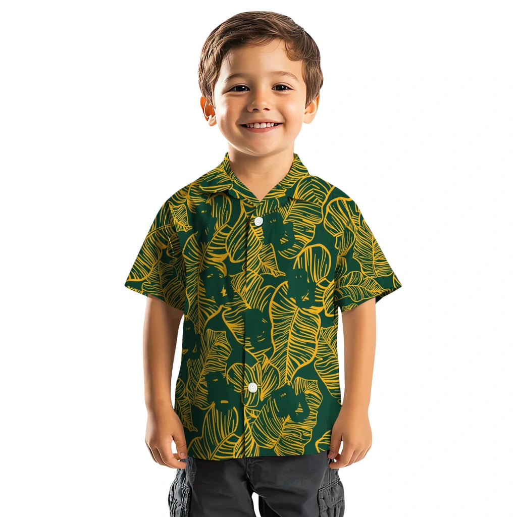 Baylor Bears Hawaiian Shirt - Leaf Outline | Hula Hawaiian Shirts