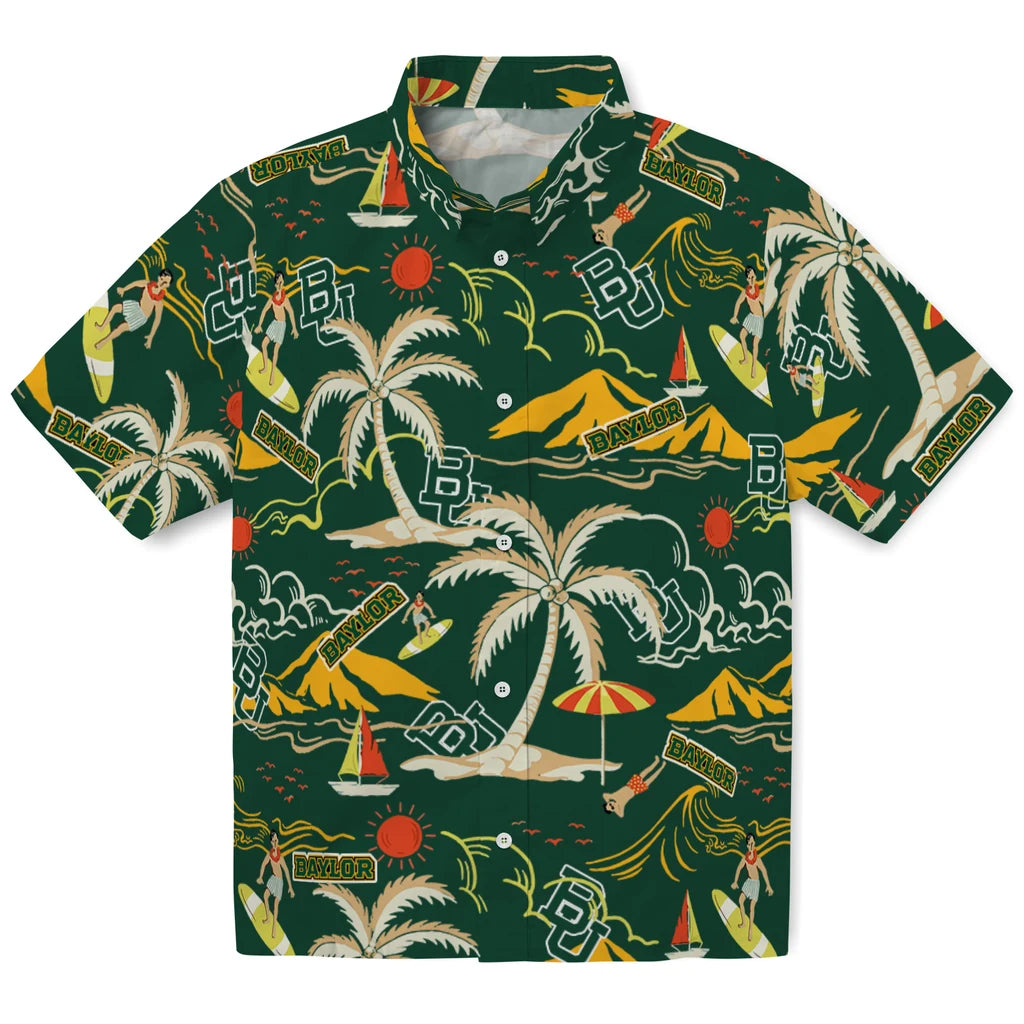Baylor Bears Hawaiian Shirt - Palm Tree Island | Hula Hawaiian Shirts