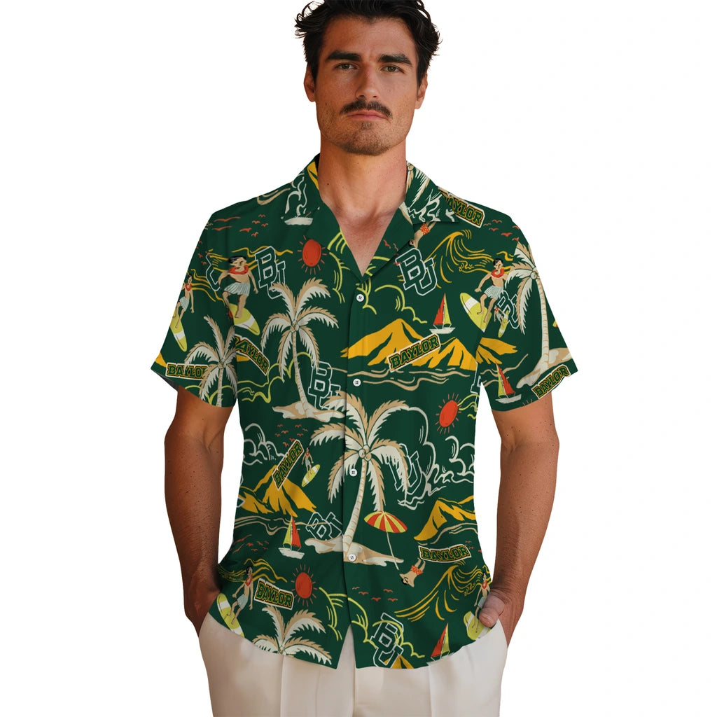 Baylor Bears Hawaiian Shirt - Palm Tree Island | Hula Hawaiian Shirts