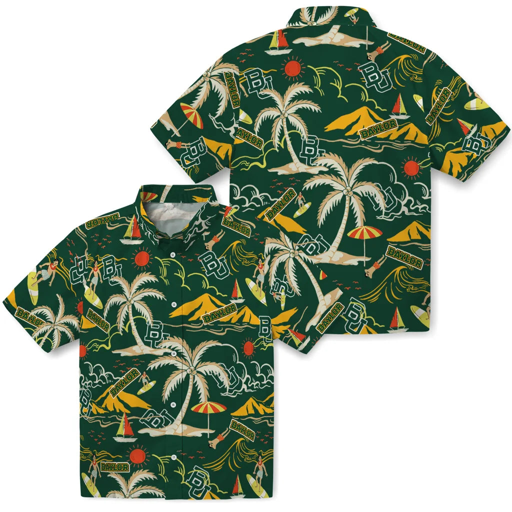 Baylor Bears Hawaiian Shirt - Palm Tree Island | Hula Hawaiian Shirts