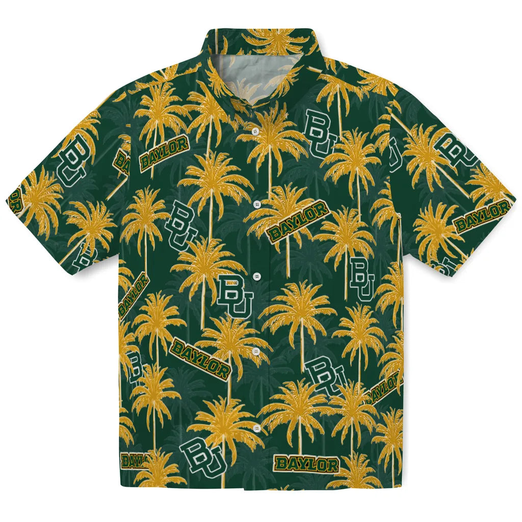 Baylor Bears Hawaiian Shirt - Palm Tree Motif | Hula Hawaiian Shirts