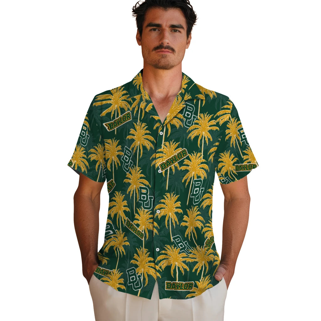 Baylor Bears Hawaiian Shirt - Palm Tree Motif | Hula Hawaiian Shirts