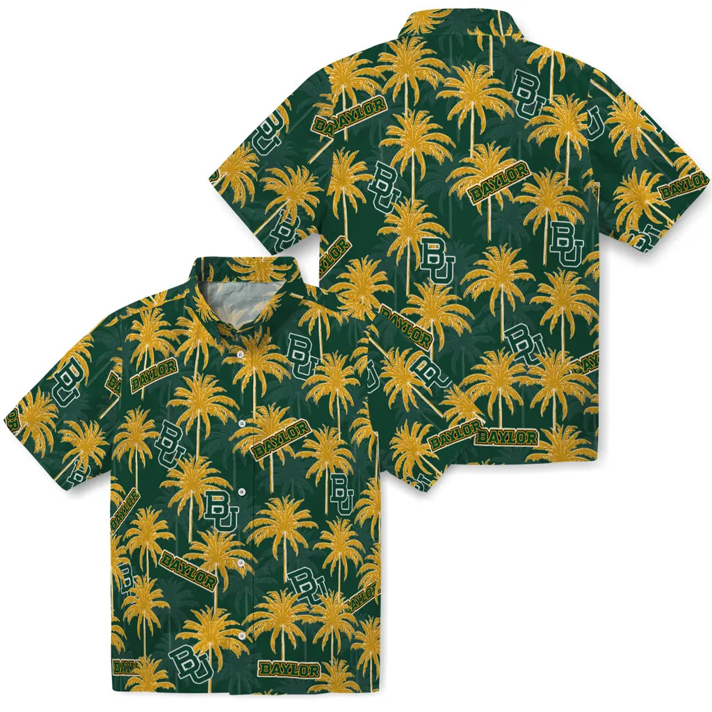 Baylor Bears Hawaiian Shirt - Palm Tree Motif | Hula Hawaiian Shirts