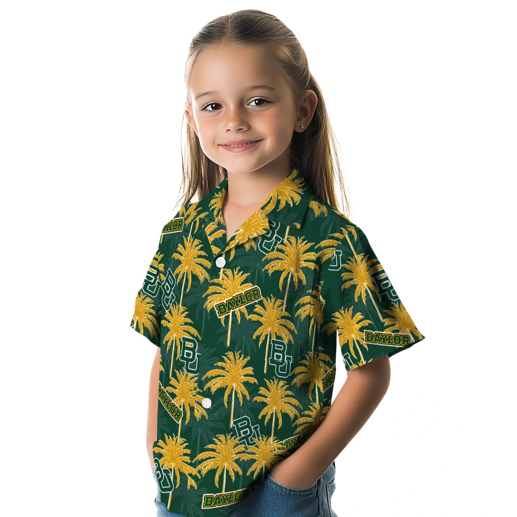 Baylor Bears Hawaiian Shirt - Palm Tree Motif | Hula Hawaiian Shirts